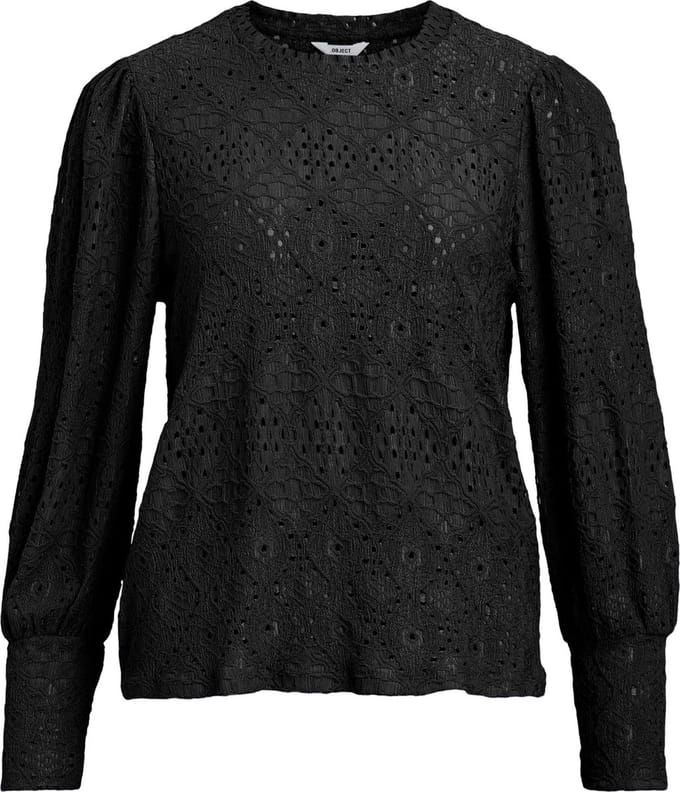 Object Objfeodora L/s Top Noos Dames - Jurken - Zwart - Maat S