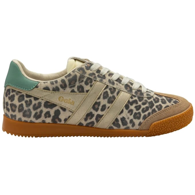 Gola Elan Safari - Damessneaker - Leopard-Licht-Karamel-Goud-Groen-Mist
