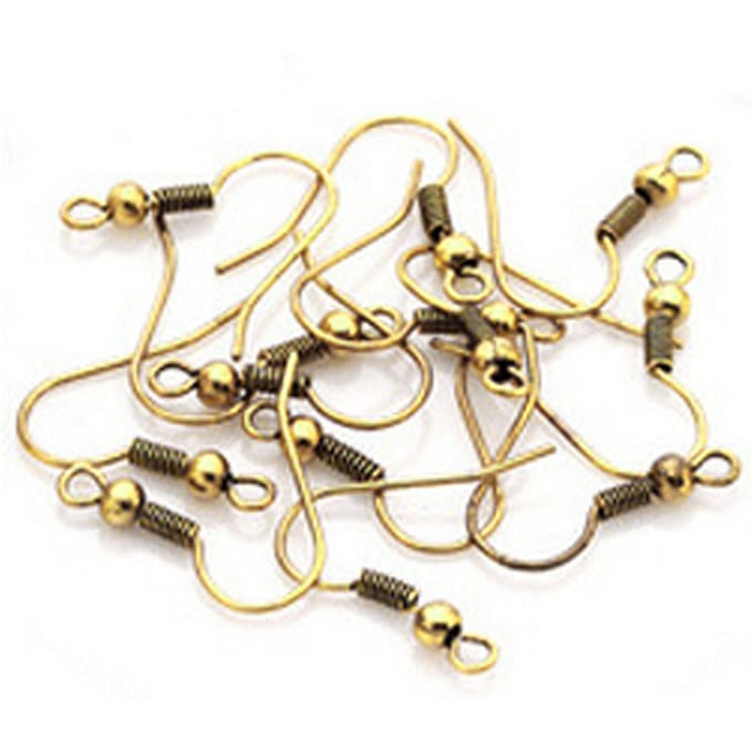 500 Pcs Crochets de Boucles d'Oreilles Métal DIY Crochets de Boucles d'Oreilles Accessoires de Bijouterie DIY pour la Fabrication de Boucles d'Oreilles Or