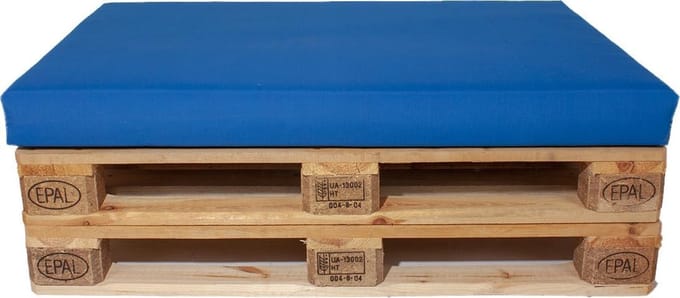 Tex Style Palletkussen Strak zit - 120 x 80 x 10 cm - Olefin - Uni Kobalt 2821