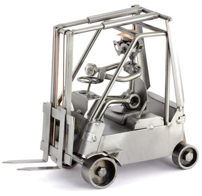Metalen beeld - Heftruck - Heftruck de luxe - 22x20x12 cm - by Rawa
