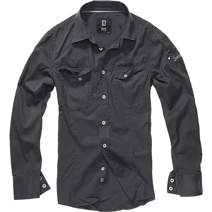 Brandit Longsleeve - Slim Fit Shirt - S tot XL - voor Mannen - zwart