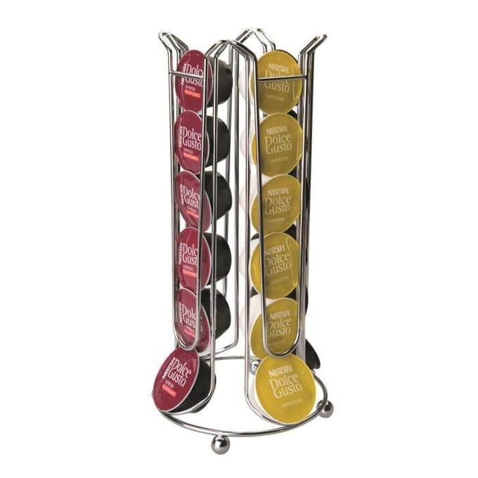 Ibili - Dolce Gusto Capsulehouder, 24 Capsules, Verchroomd Staal