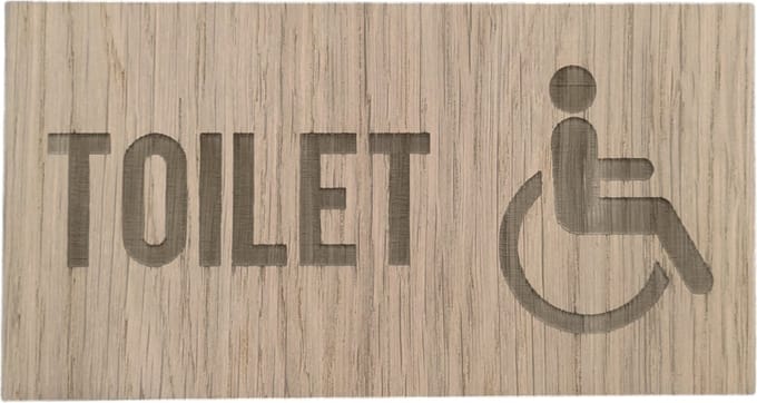Bordje Toilet pictogram invalide - klein
