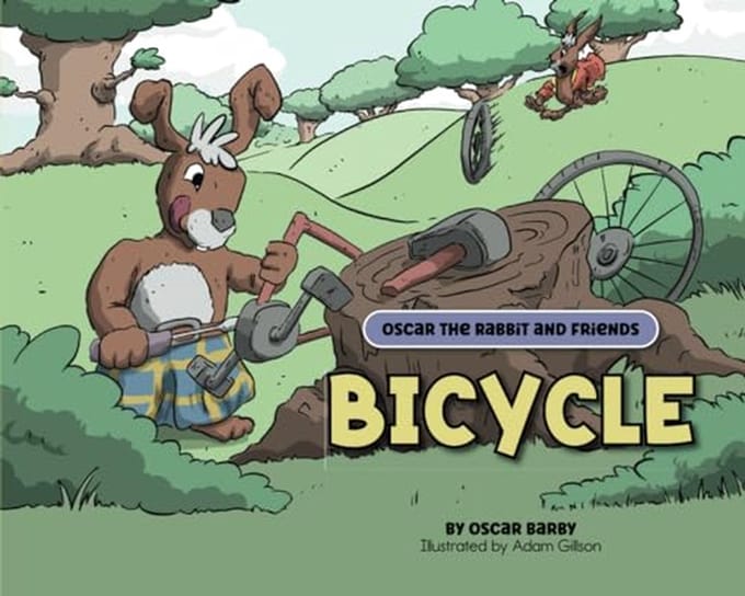 Leer fietsen met een schattig verhaal voor kinderen