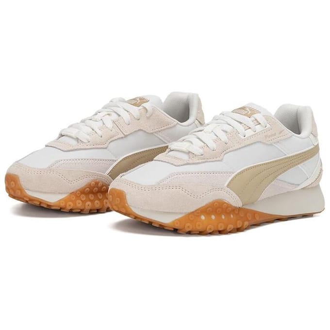 Puma Blktop Rider Mode Polyvalent Respirant Léger Chaussures Décontractées Basses Unisexe sneaker Blanc Marron 401440-04 44 beige
