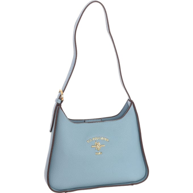 U.S. POLO ASSN. Schoudertas Stanford Hobo Bag Light Blue Lichtblauw
