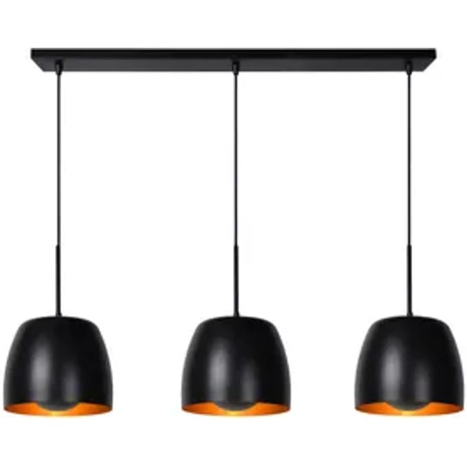 Lucide NOLAN - Hanglamp - 3xE27 - Zwart