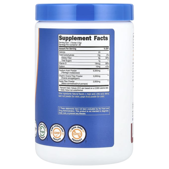 Nutricost, oplosbare vezels, bessen, 13,3 oz (372 gram)