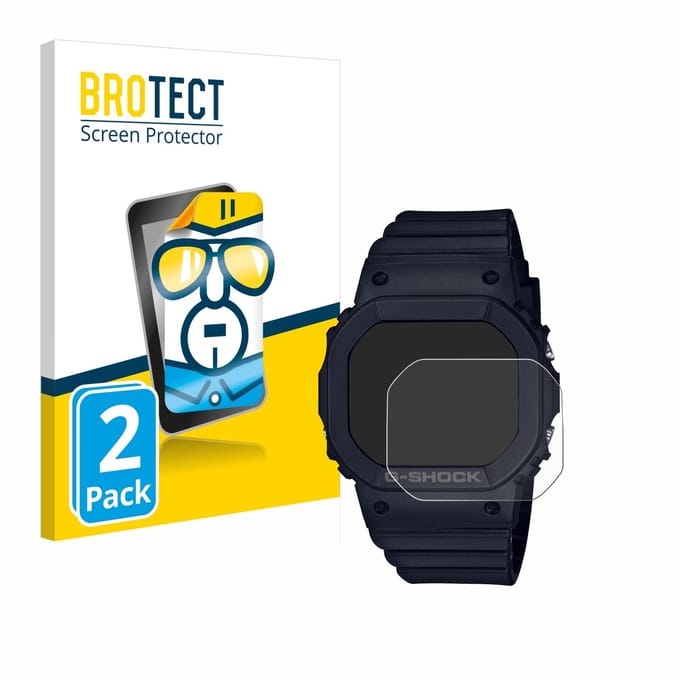 BROTECT - Screenprotector voor Casio G-Shock GMD-S5600 - Folie Beschermfolie transparant 2 Stuks