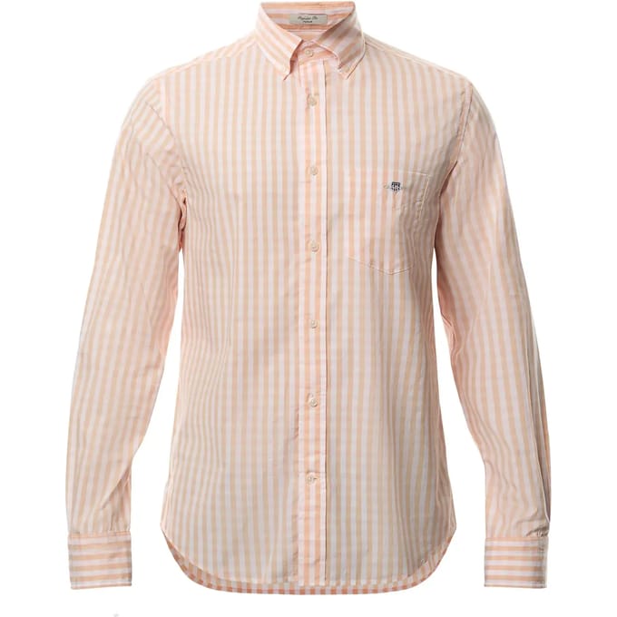Gant Overhemd Classic Poplin Gingham Check Peachy Orange / male