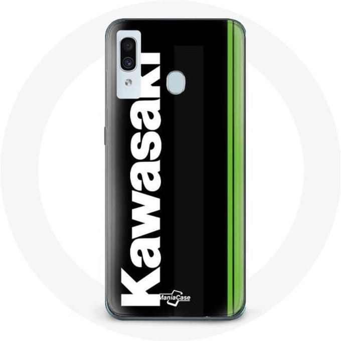Coque - MANIACASE - Samsung Galaxy A30 - Noir - Souple - Kawasaki Logo