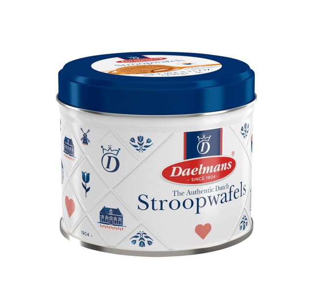 Daelmans Stroopwafelblik – 8 Stroopwafels in cadeaublik – 230 g