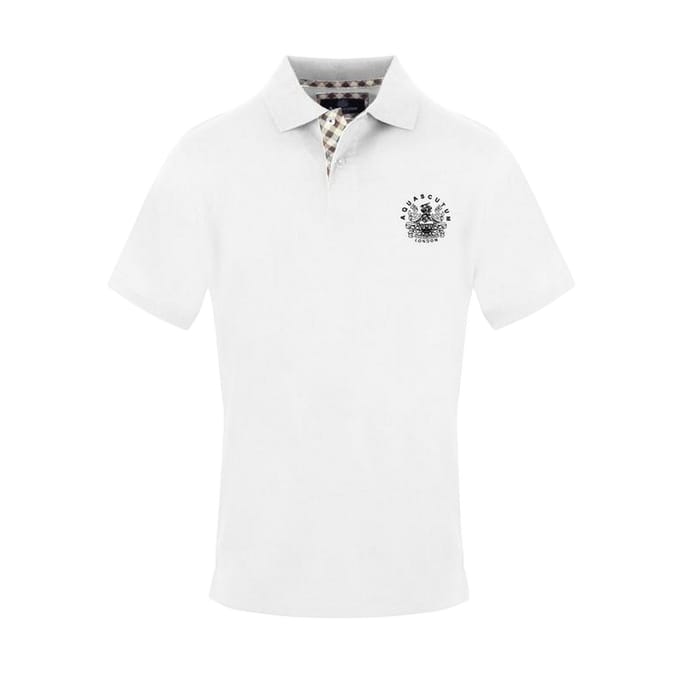 Aquascutum Heren Poloshirt met Kraag (Wit)