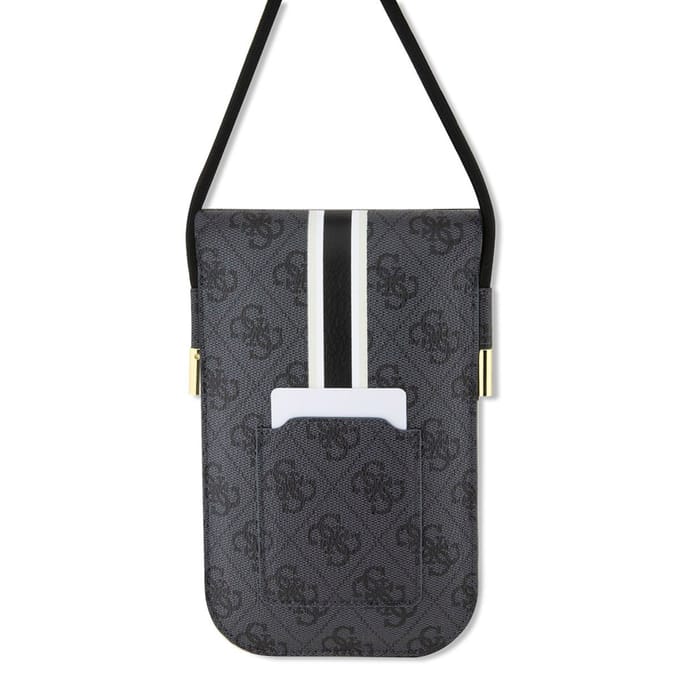 Guess 4G Printed Stripe Tas (Scherm tot 7 Inch) - Zwart