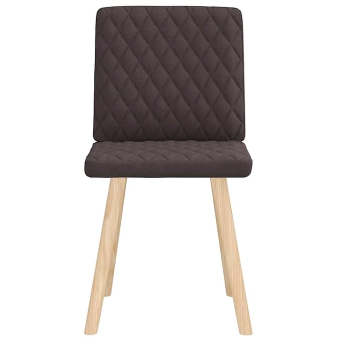 vidaXL Eetkamerstoelen 2 st stof donkerbruin