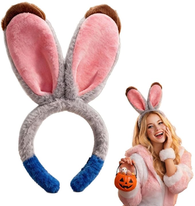 Dailygoods- Konijnenoren met hoofdband - Pluche - Carnaval