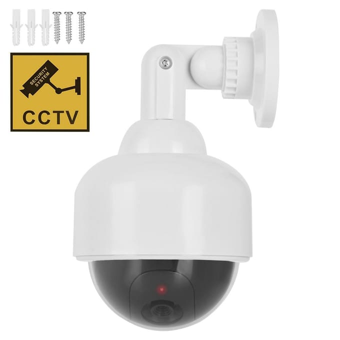 Nepcamera Waterdicht Realistisch Dummy Surveillance Beveiligingscamera met Knipperend Rood LED-licht
