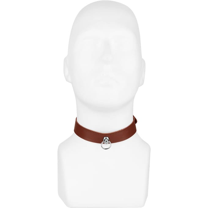 Rimba - Collar Leer 2,5 cm Breed - Bruin
