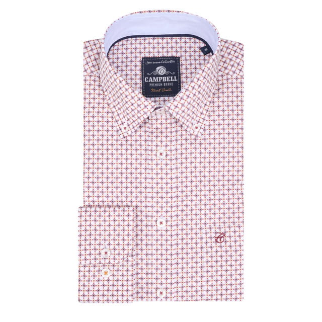 Campbell Casual overhemd met lange mouwen
