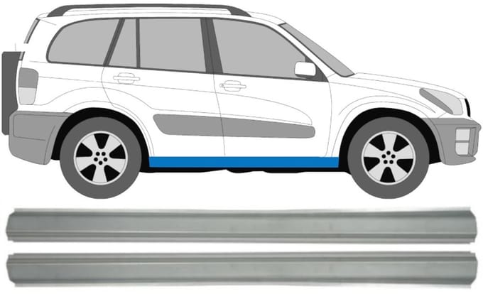 Reparatie dorpel voor Toyota Rav4 2000-2005 / Links + Rechts / Set