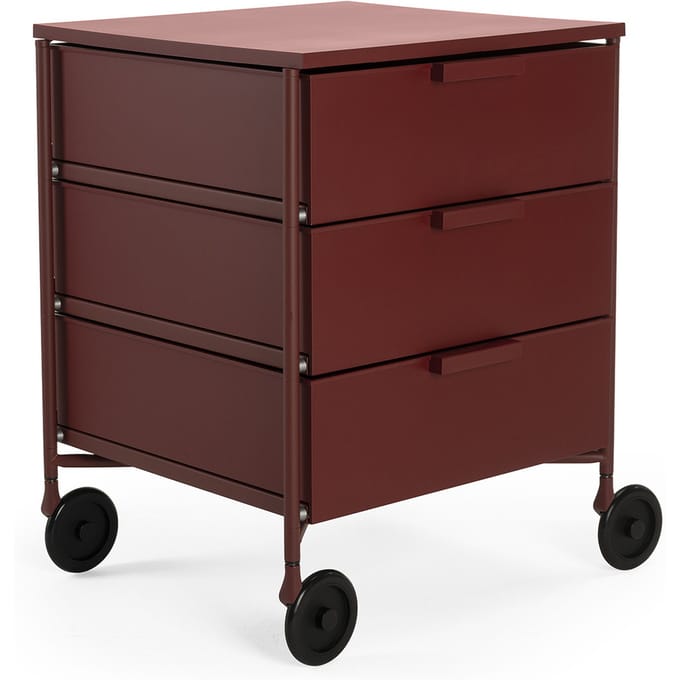 Kartell Mobil 3 Mat - met wielen - pruim