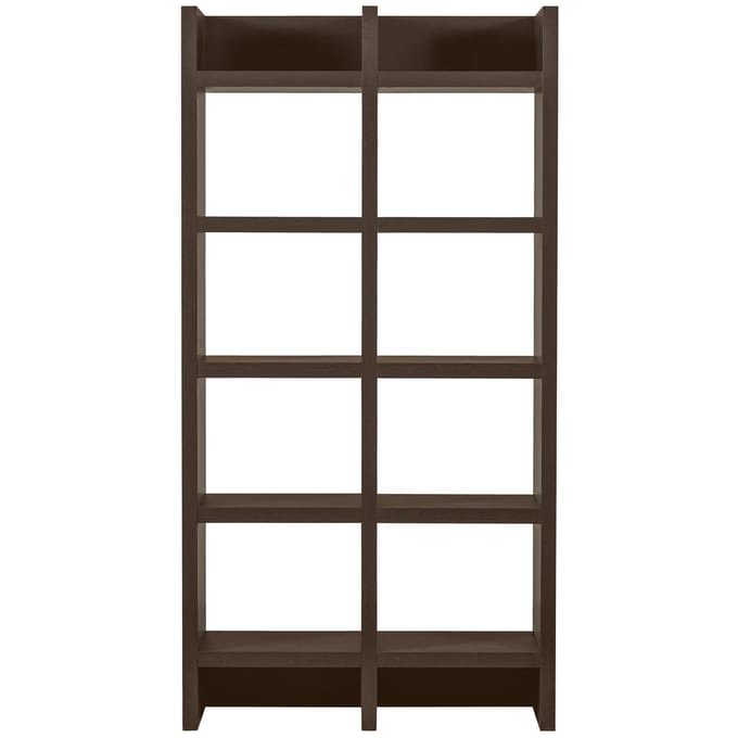 WOOOD Timo Open Kast - MDF - Donkerbruin - 195x100x40