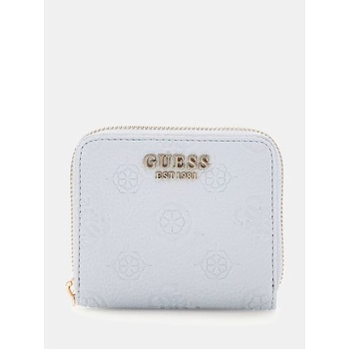 GUESS Portemonnee Cresidia SLG Zip Around Wallet Powder Blue Lichtblauw