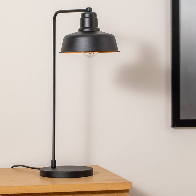 Opviq Tafellamp Berceste 181BLACK-ML, zwart metaal hoogte 55 cm