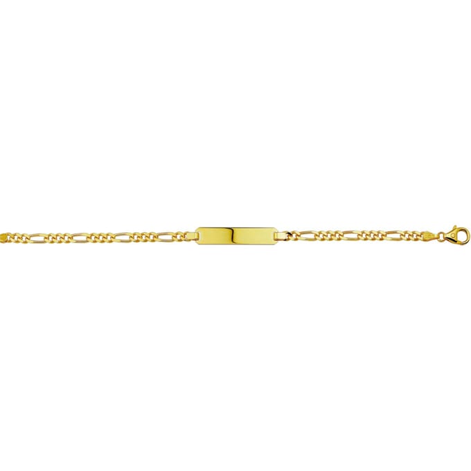 Graveerarmband Figaro Plaat 6,0 Mm