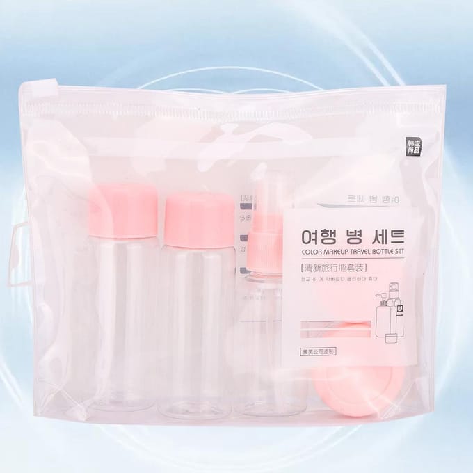 Bouteilles de pulvérisation de maquillage transparentes, conteneur vide de Lotion, Kit de voyage 6 pièces white