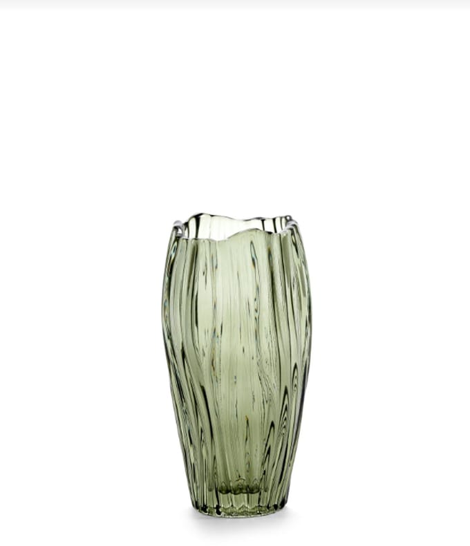 Serax Vaas-Vaas voor Bloemen Glas Groen D 10,3 cm H 20 cm