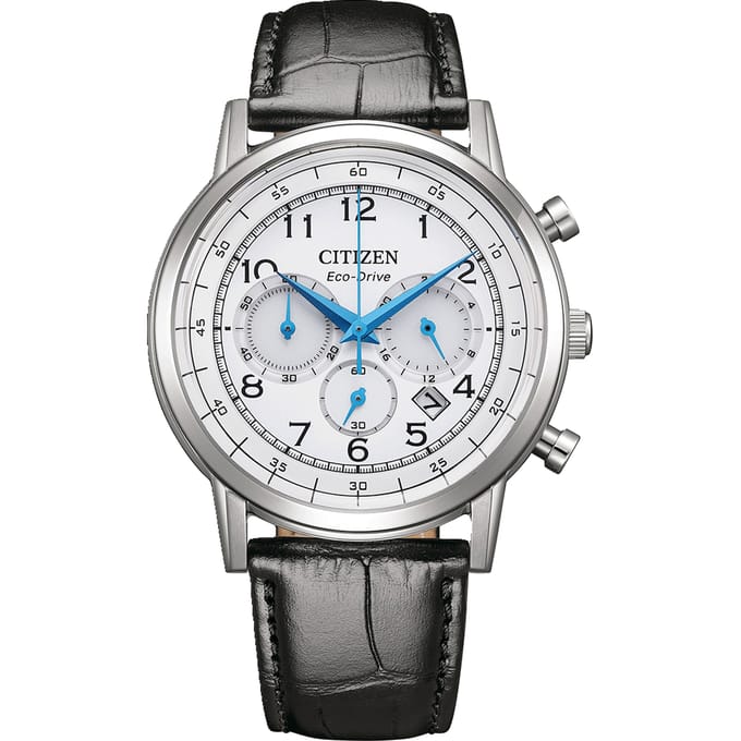 Citizen CA4630-02A Horloge - Leer - Zwart - Ø 42 mm