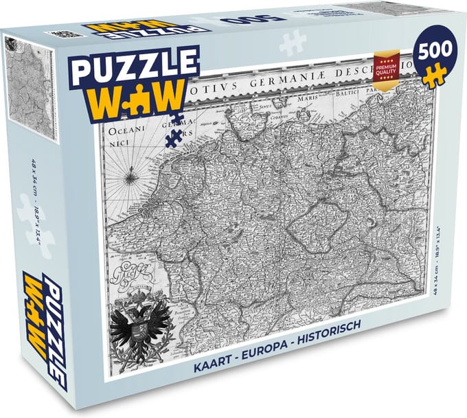 Puzzel Kaart - Europa - Historisch - Legpuzzel - Puzzel 500 stukjes