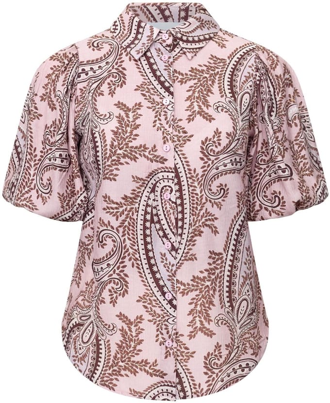SISTERS POINT Ella-Sh85 - Dames blouse - Mauve Paisley - Maat S