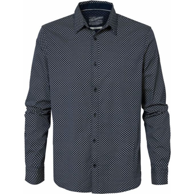Petrol Industries - Heren All-over print overhemd  - Blauw - Maat XL