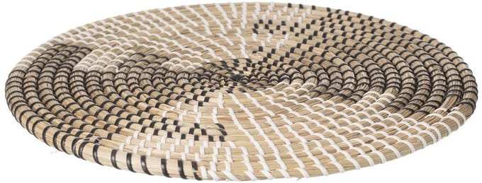 Secret de Gourmet placemat, wilgenvlechtwerk, diameter 35 cm, zwart