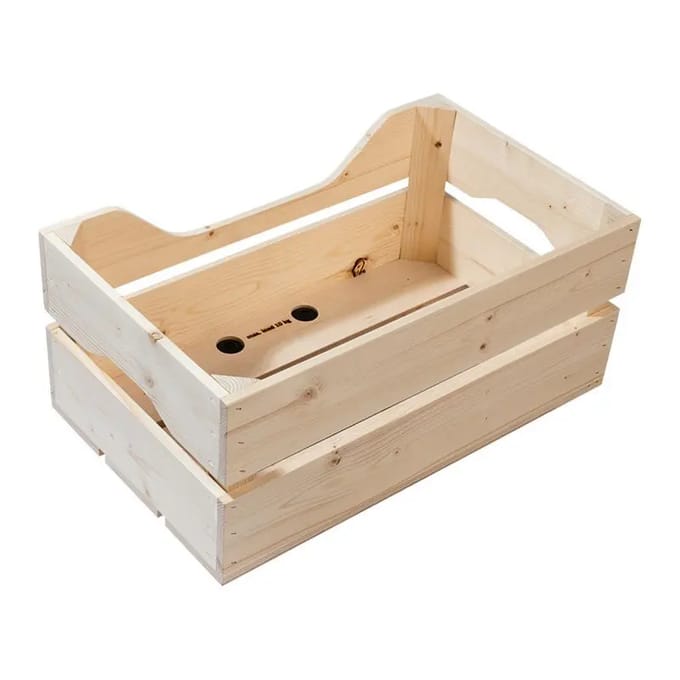 Fonds Racktime arrière bois avec anse sur porte bagage compatible vae et systeme racktime snapit WOODPACKER 2.0