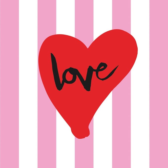 Lunch servetten Formart Love - PPD - 33x33 cm