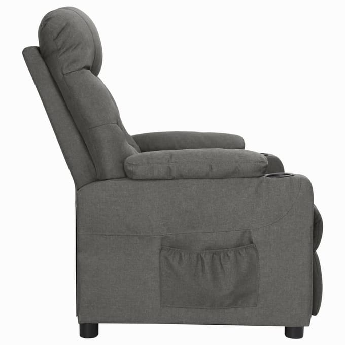 vidaXL - Fauteuil - verstelbaar - stof - donkergrijs