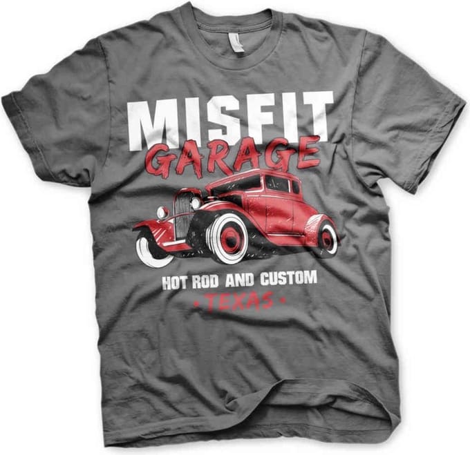Misfit Garage Heren Tshirt -M- Hot Rod & Custom Grijs