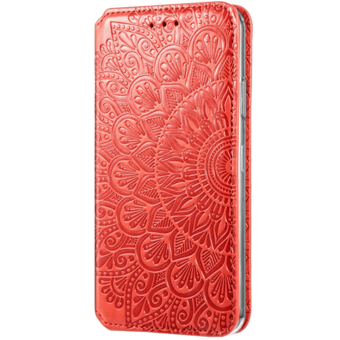 Mocaa iPhone 12 Pro Max Magnetic Mandala Wallet Rood