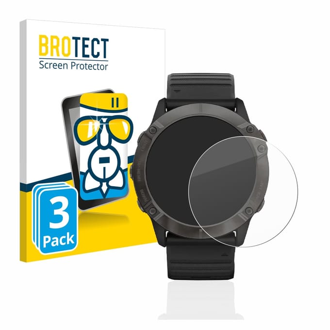 Screenprotector 3 Stuks voor Garmin Fenix 6X Pro Beschermglas transparant