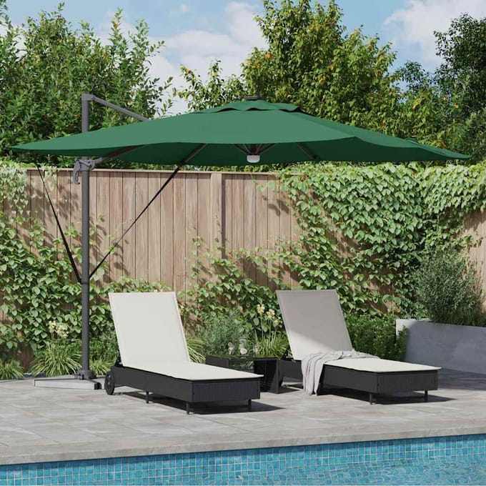 vidaXL - Roma - Parasol - Groen - 286 - x - 284 - x - 270 - cm - Aluminium - en - Polyester