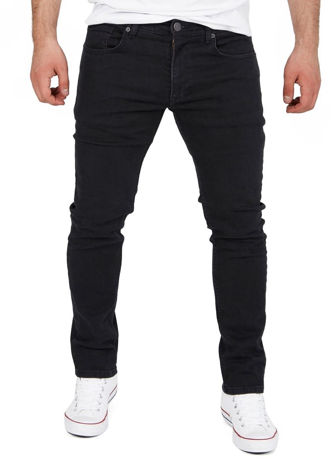 WOTEGA Heren Jeans Alistar – Katoen Stretch – Zwart – 5-pocket