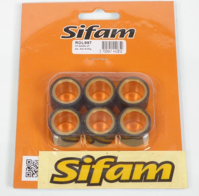 sifam variator roller voor scooter kymco 300 g-dink i 2012 tot 2018 23x18 20grs nieuw