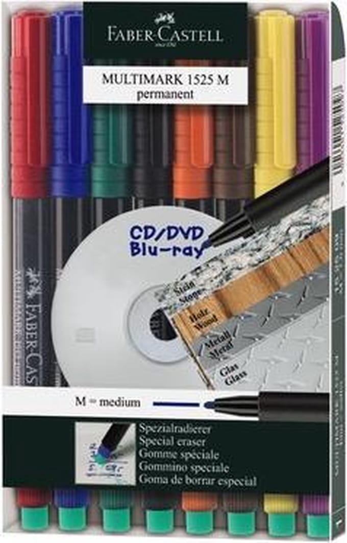 Faber-Castell multimarker - permanent - M - 8 stuks - FC-152509