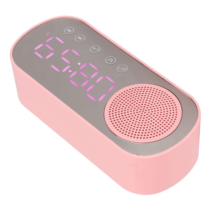 Wekker Bluetooth-luidspreker HIFI LED-spiegelscherm Micro-USB-oplaadfunctie FM-radio Digitale klok voor beige
