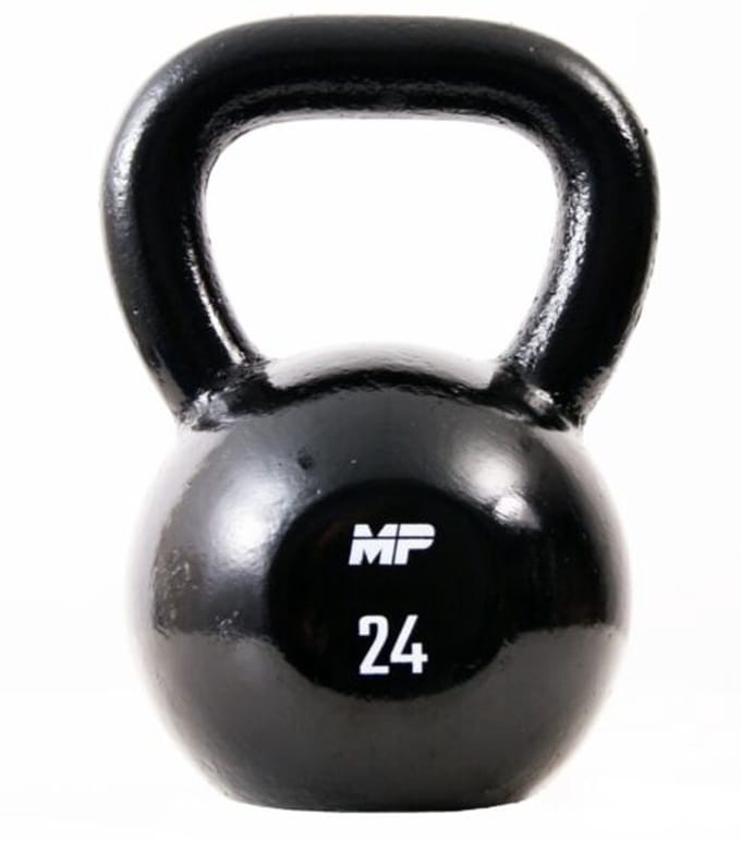 Muscle Power Gietijzeren Kettlebell - Zwart - 24 kg