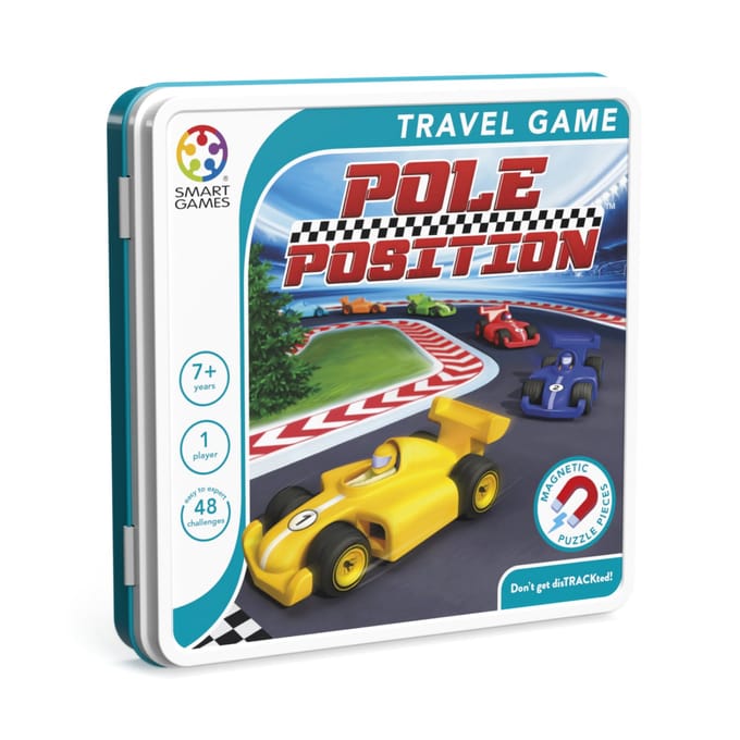 SmartGames Pole Position - Magnetisch 3D Race Denkspel - 48 Educatieve Circuit Uitdagingen - Compact Reisspel & Solospel - Vanaf 5 Jaar